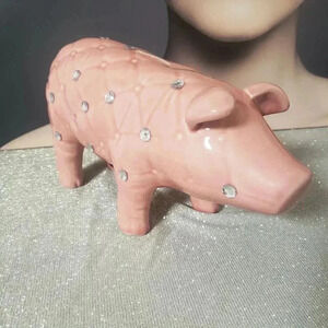 Pink Rhinestone Piggy Bank